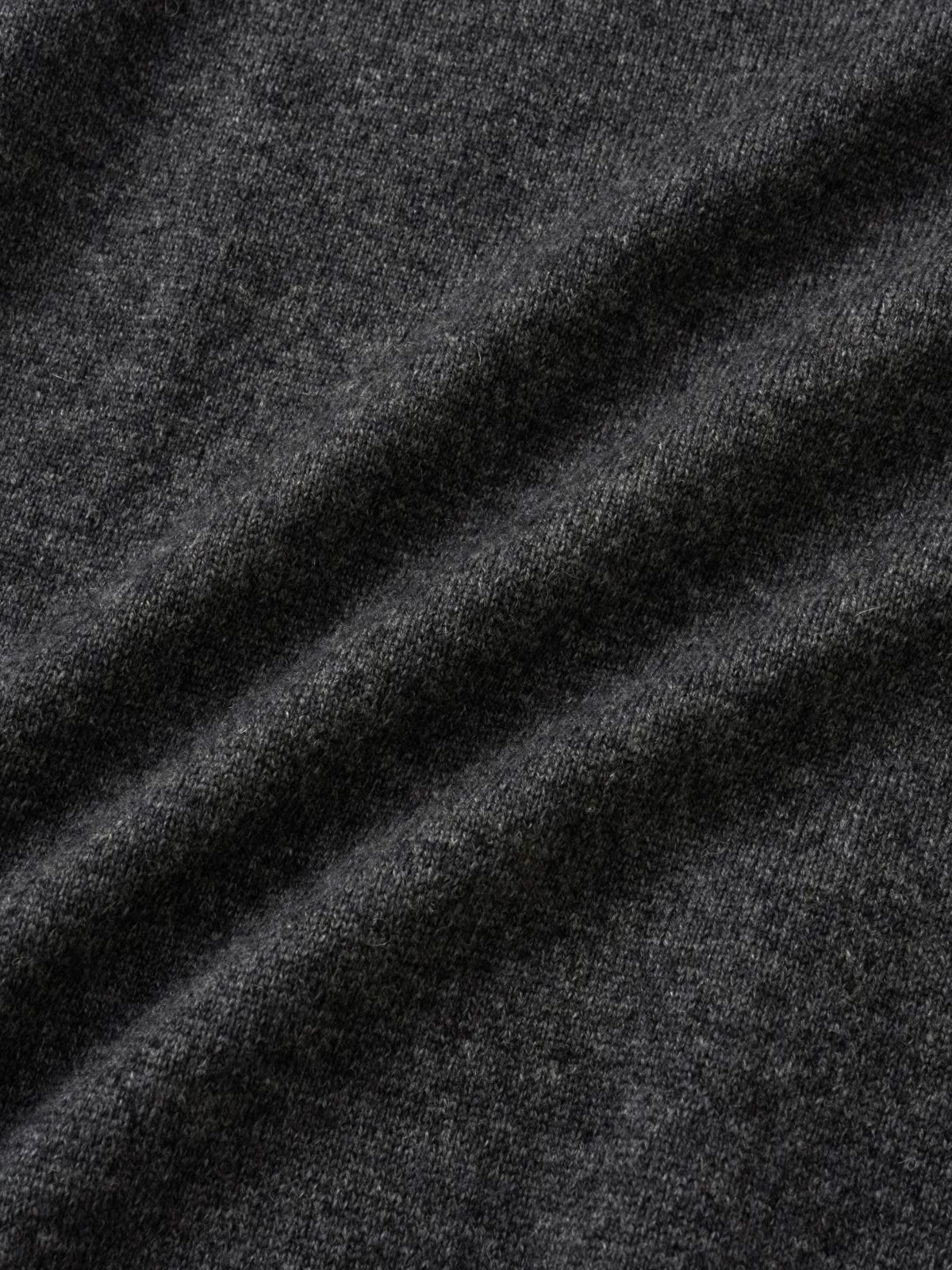 High-Neck Two-Tone Cardigan (Charcoal-Gray)