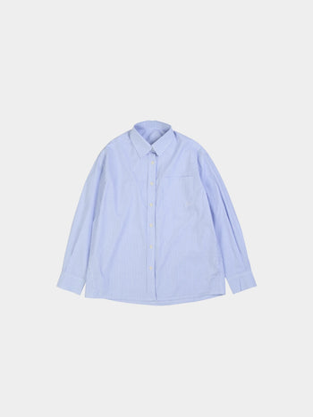 (W)Breeze Stripe Shirts (Light Blue)
