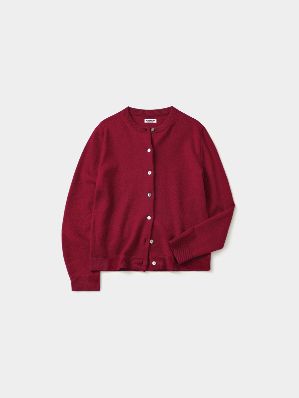 Soft Wool Round Cardigan (Red)