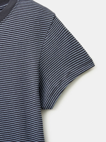 Classic Stripe Tee (Charcoal)