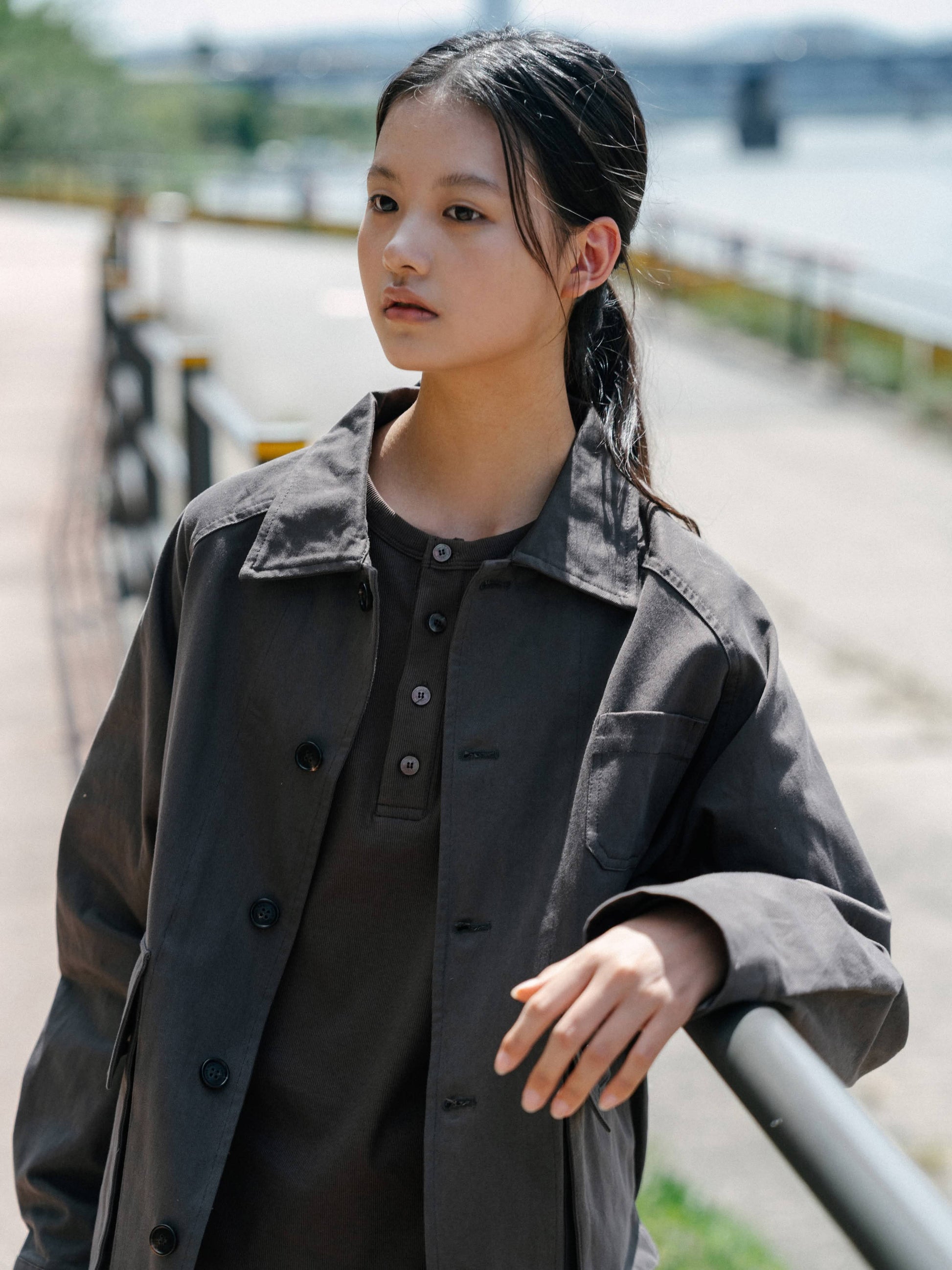 City Worker French Jacket (Ash Brown)