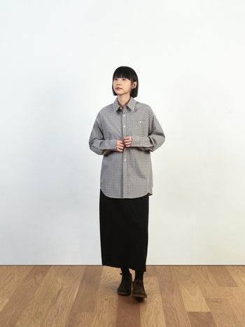 (W)Belted Flow Maxi Skirt (Black)