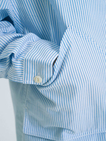 Field Pocket Shirt Jacket (Stripe White)