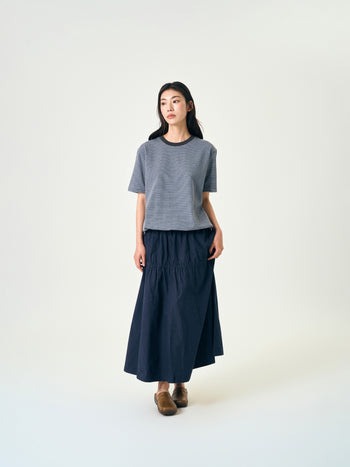 Relaxed Half Stripe String Tee (Stripe Charcoal)
