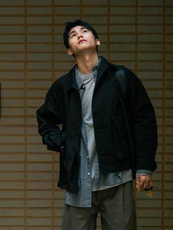 One Pocket Stripe Shirts (White)