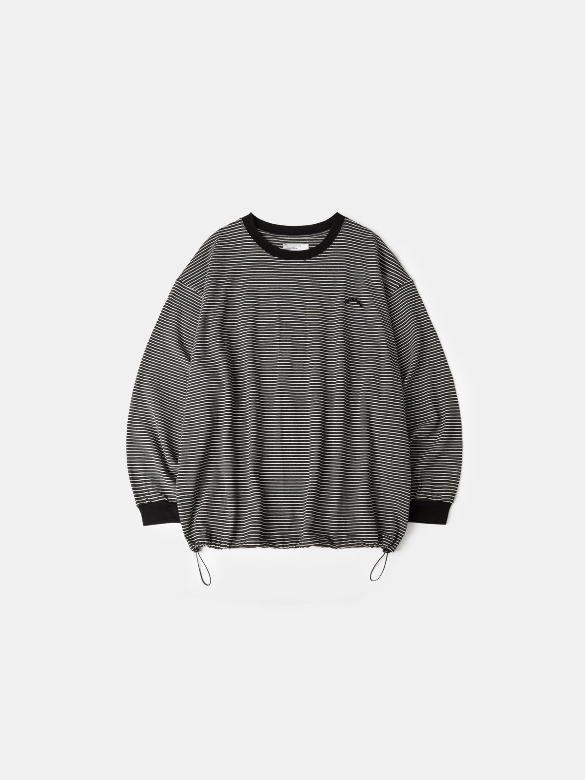 Double Stripe String Tee (Charcoal) | Havehad
