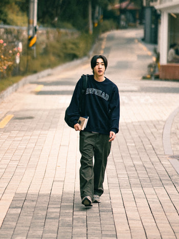 Classic Slab Logo Sweatshirts (Melange Gray)