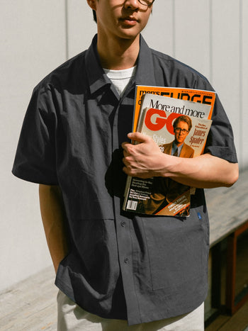 City Summer Light Half Shirts (Charcoal)