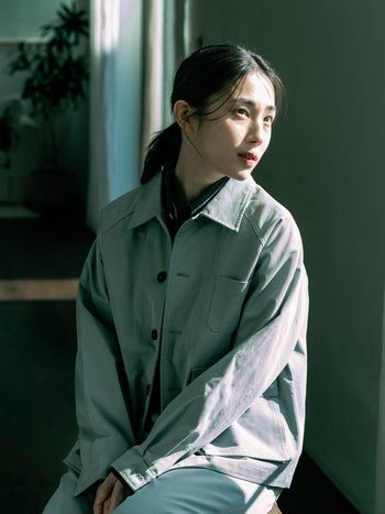 City Worker French Jacket (Blue Gray)