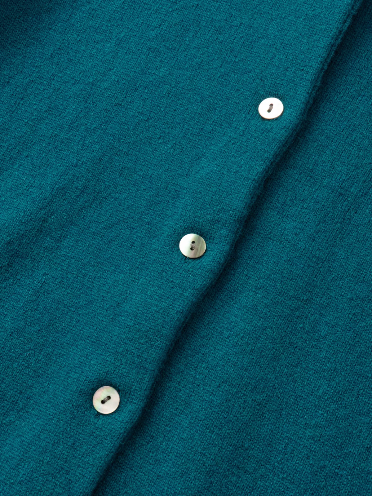 Soft Wool Round Cardigan (Blue Green)
