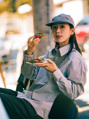 Classic Check Longbill Cap (Navy)