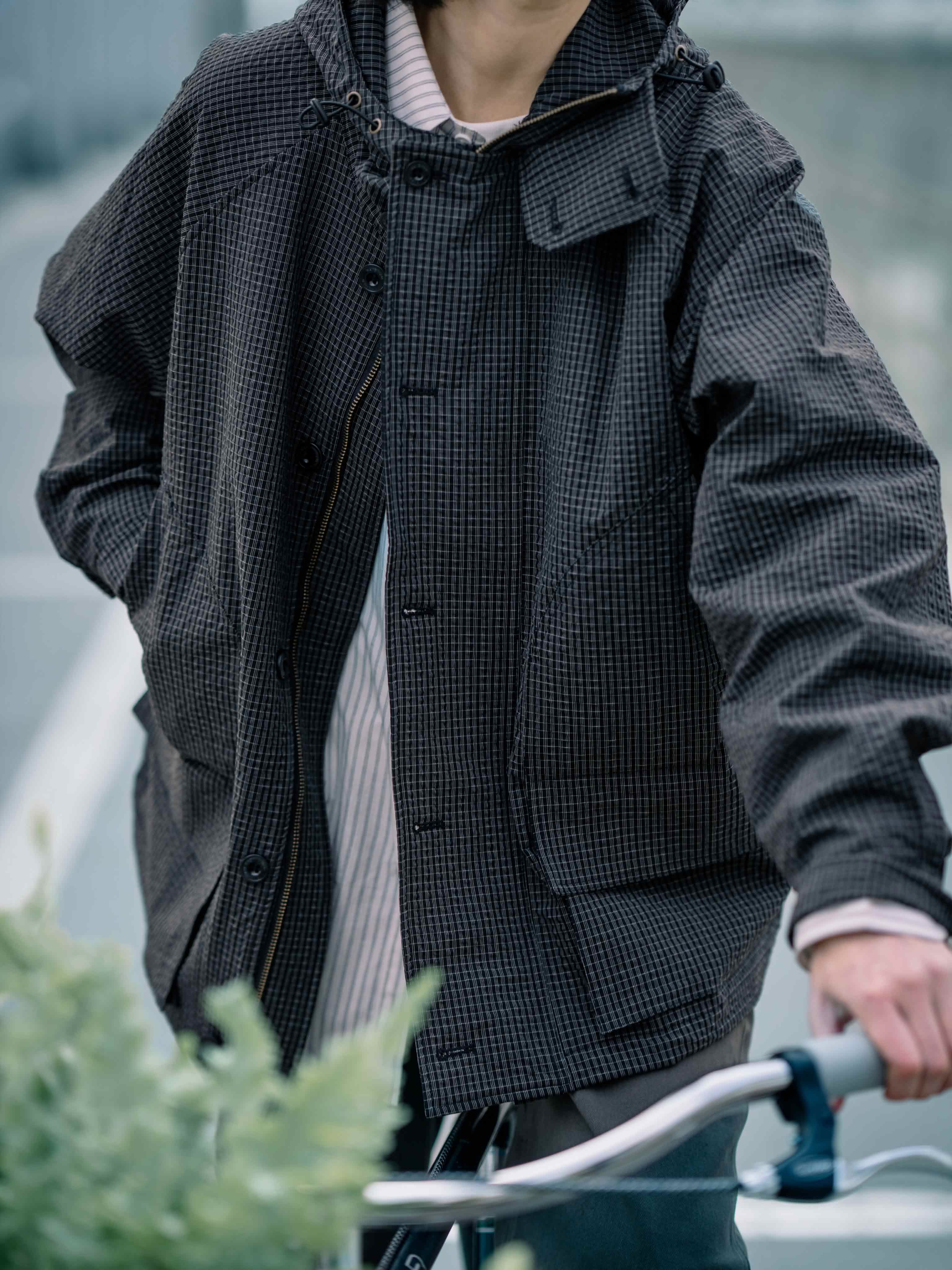 City Commuter Check Wind Jacket (Check Black) | Havehad