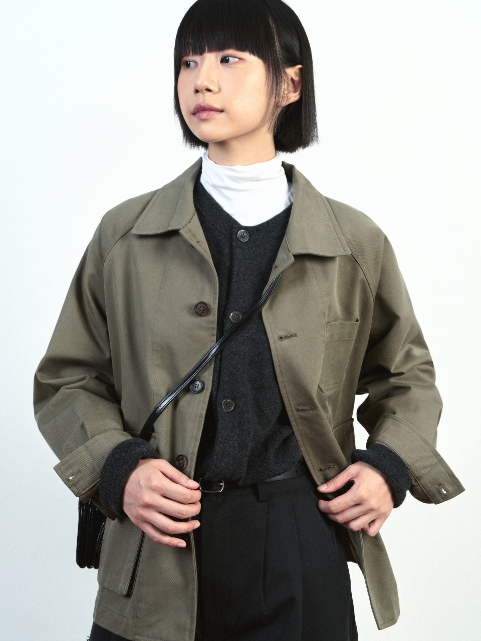 Light Wholegarments Cardigan (Deep Khaki)