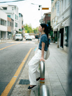 Classic Stripe Tee (Light Blue)