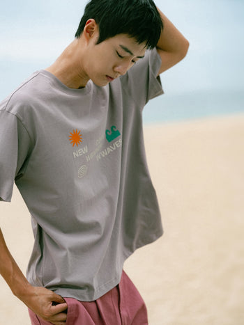 Weather in Waves Tee (Merlot)