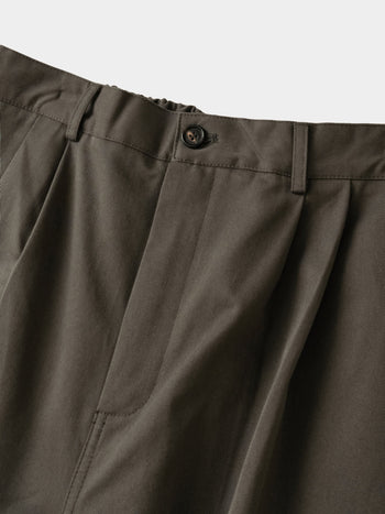 City Worker Pin-tuck Trouser (Ash Brown)