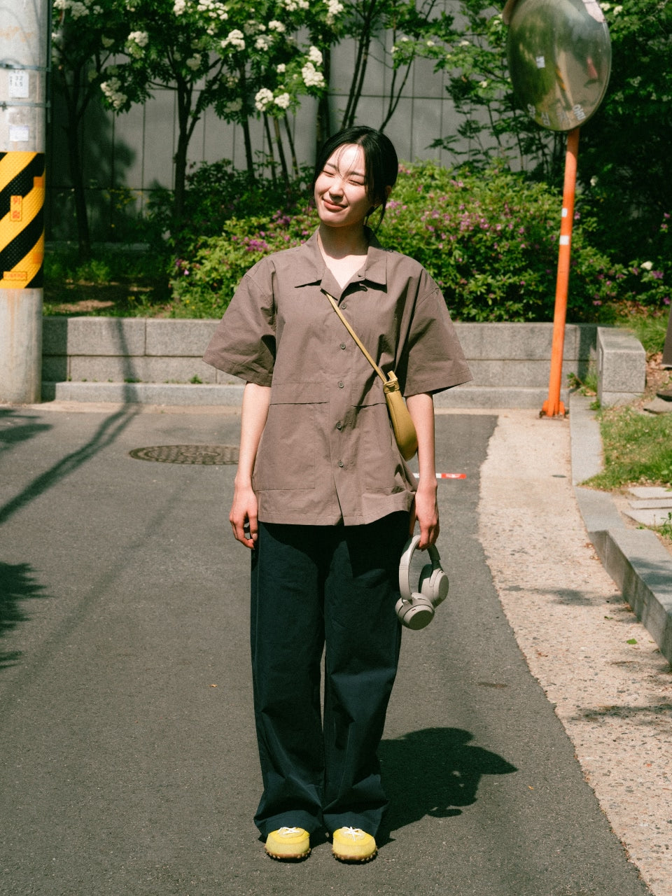 City Summer Light Half Shirts (Brown)