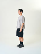 Relaxed Half String Tee (Melange Gray)