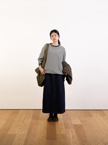 Double Stripe String Tee (Blue Green)