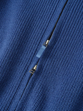 2way Zip-up Cardigan (Blue)