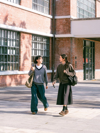 (W)Relaxed Flare Chino Skirt (Ecru)