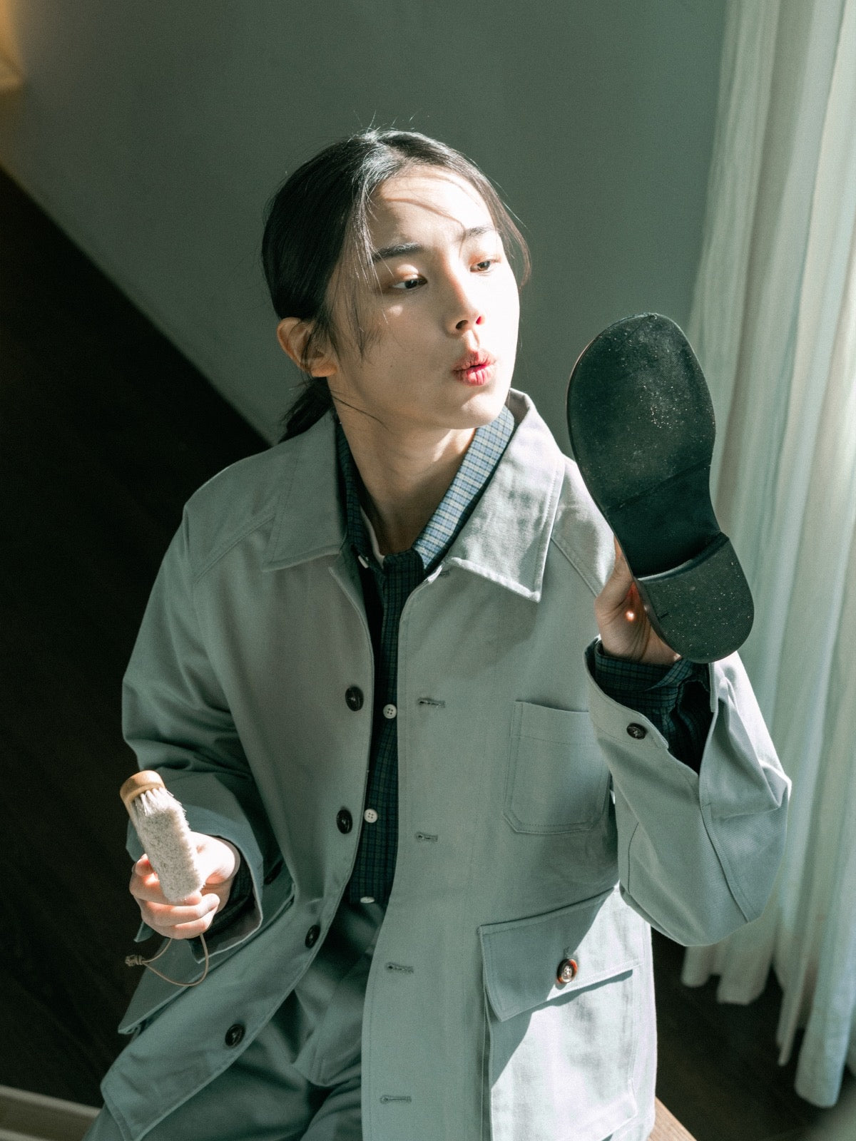City Worker French Jacket (Blue Gray) | Havehad