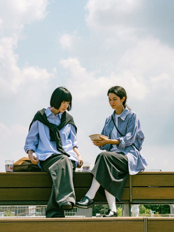 (W)Breeze Stripe Shirts - Light Blue | W0 (S)