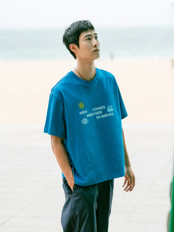 Weather in Waves Tee (Vintage Blue)
