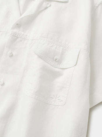 Double Pocket Slub Shirts (White)