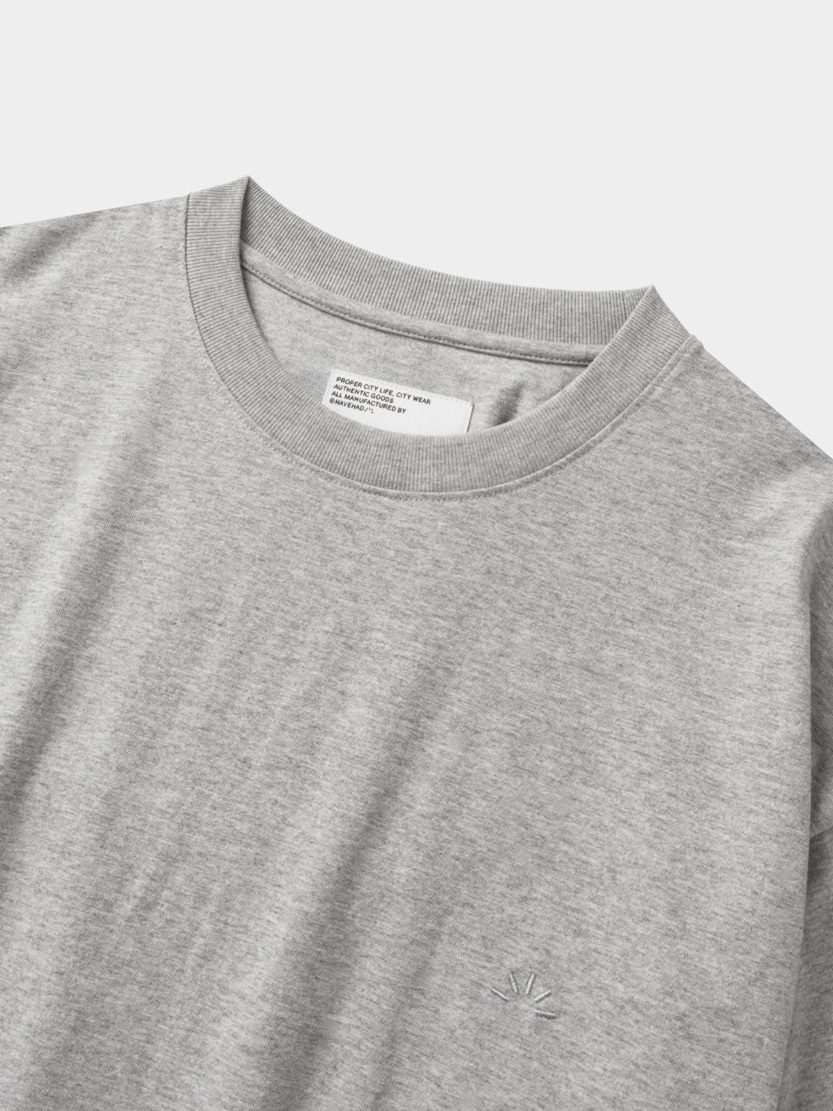 Relaxed Half String Tee (Melange Gray)