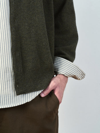 Light Wholegarments Cardigan (Deep Khaki)