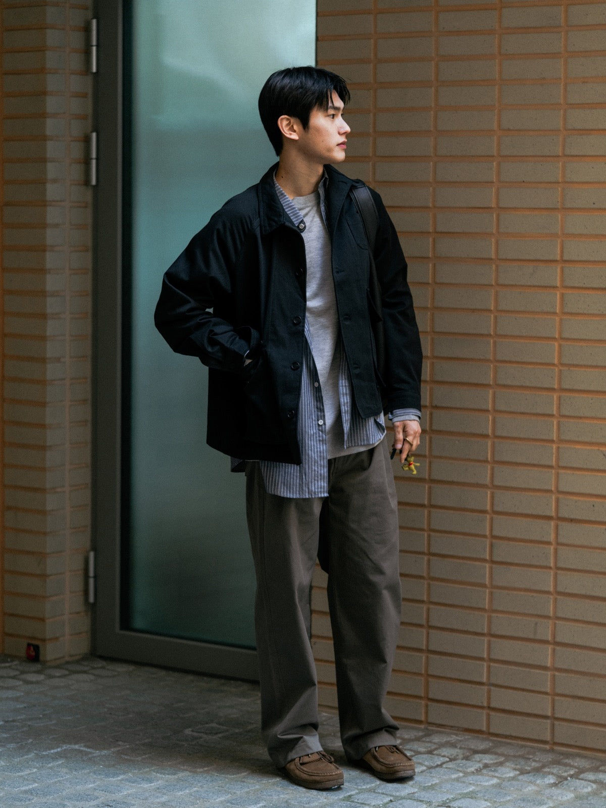 City Worker French Jacket (Blue Gray) | Havehad