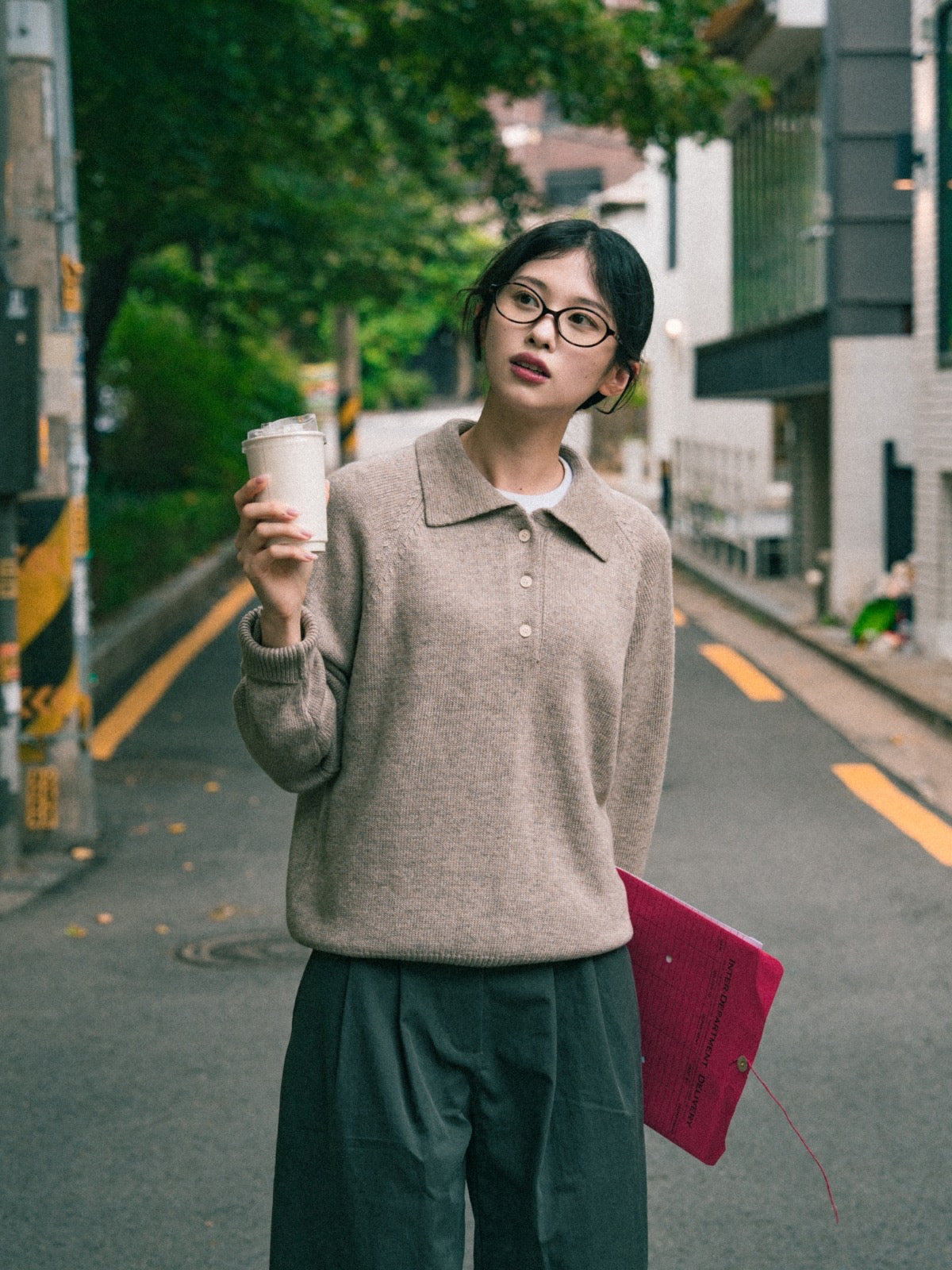 havehad Yak Wool Collar Knit XL チャコールグレー Yak Wool Collar Knit (Navy) | Havehad