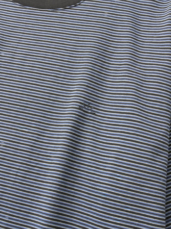 Relaxed Half Stripe String Tee (Stripe Charcoal)