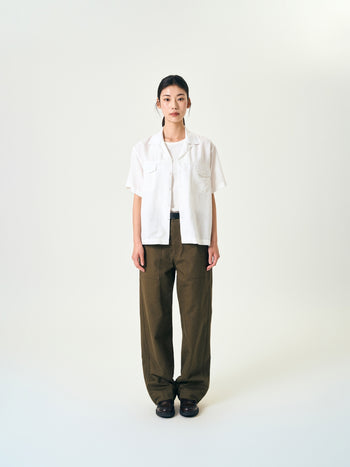 Double Pocket Slub Shirts (Brown)
