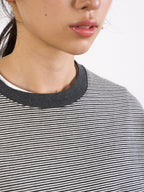 Double Stripe String Tee (Blue Green)