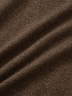 Layered Wool Crew Knit (Brown-Light Blue)